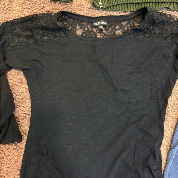 Lot Of 7 Shirts Tops Sweaters American Eagle GAP Aerie Express XS - Picture 4 of 10